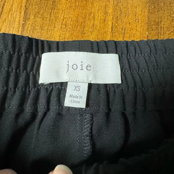 Joie Black Jogger Pants Pleated Front Pockets Comfy Work Everyday Size XS - Picture 8 of 8